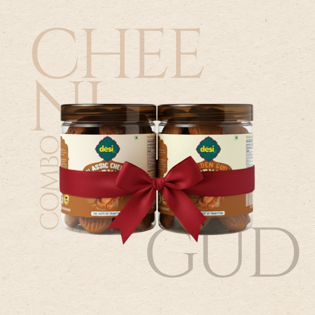 Golden Gud and Classic Cheeni Combo - Jaggery Sugar Thekua - Desi Ghee