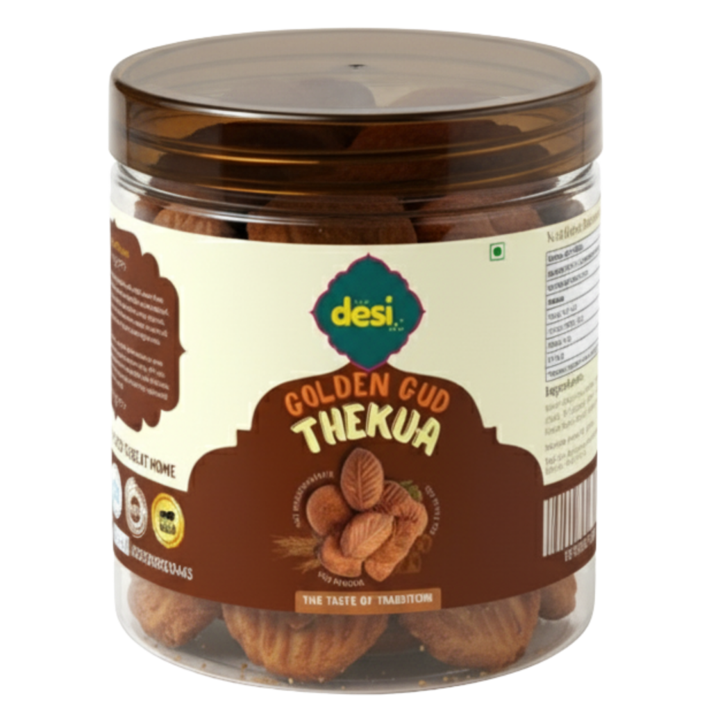 Golden Gud Thekua from The Desi Box